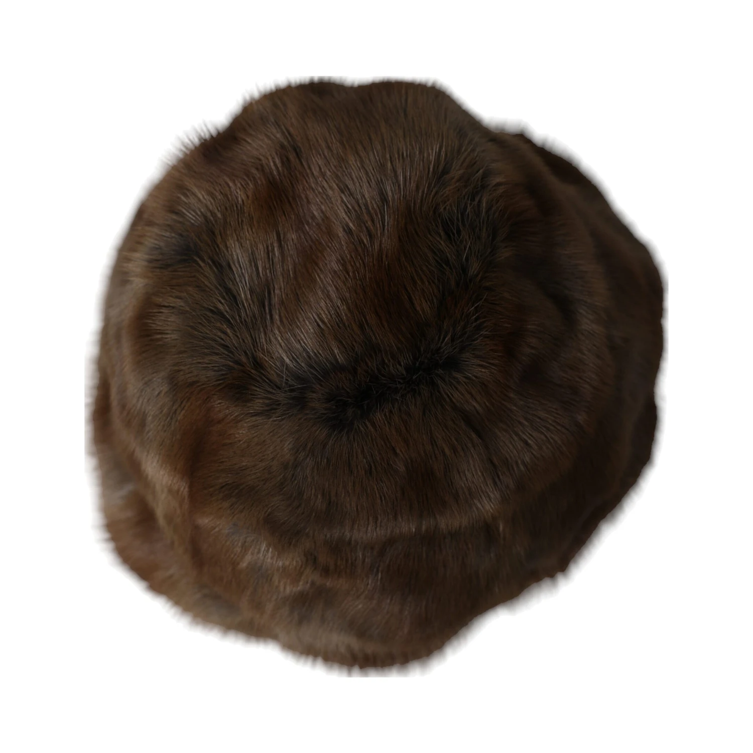 Brown Weasel Fur Womens Cashmere Hat Beanie