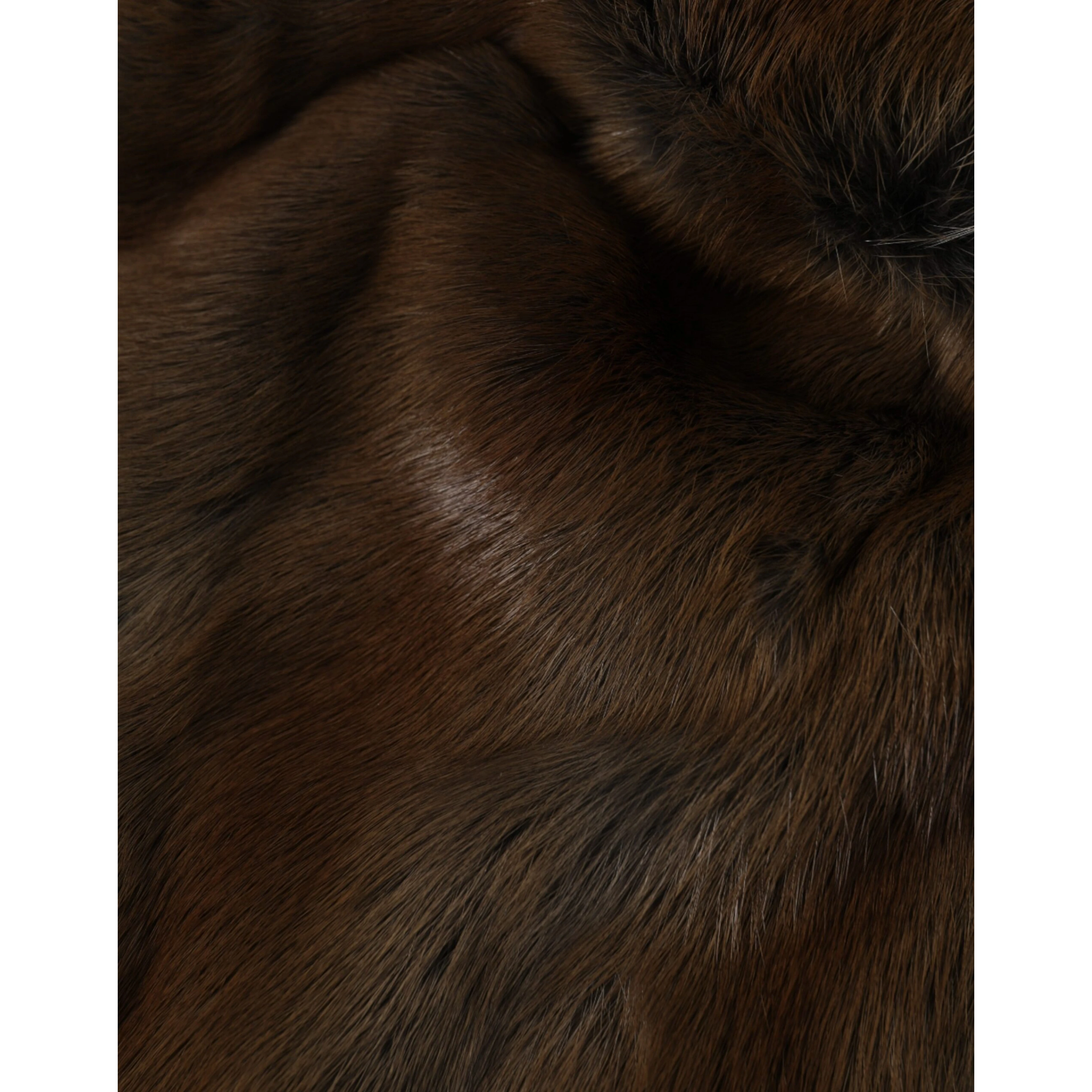 Brown Weasel Fur Womens Cashmere Hat Beanie