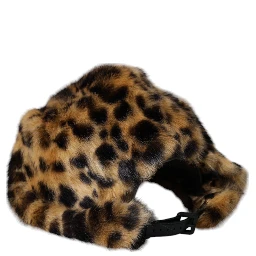 Brown Leopard Fur Women Bucket Hat