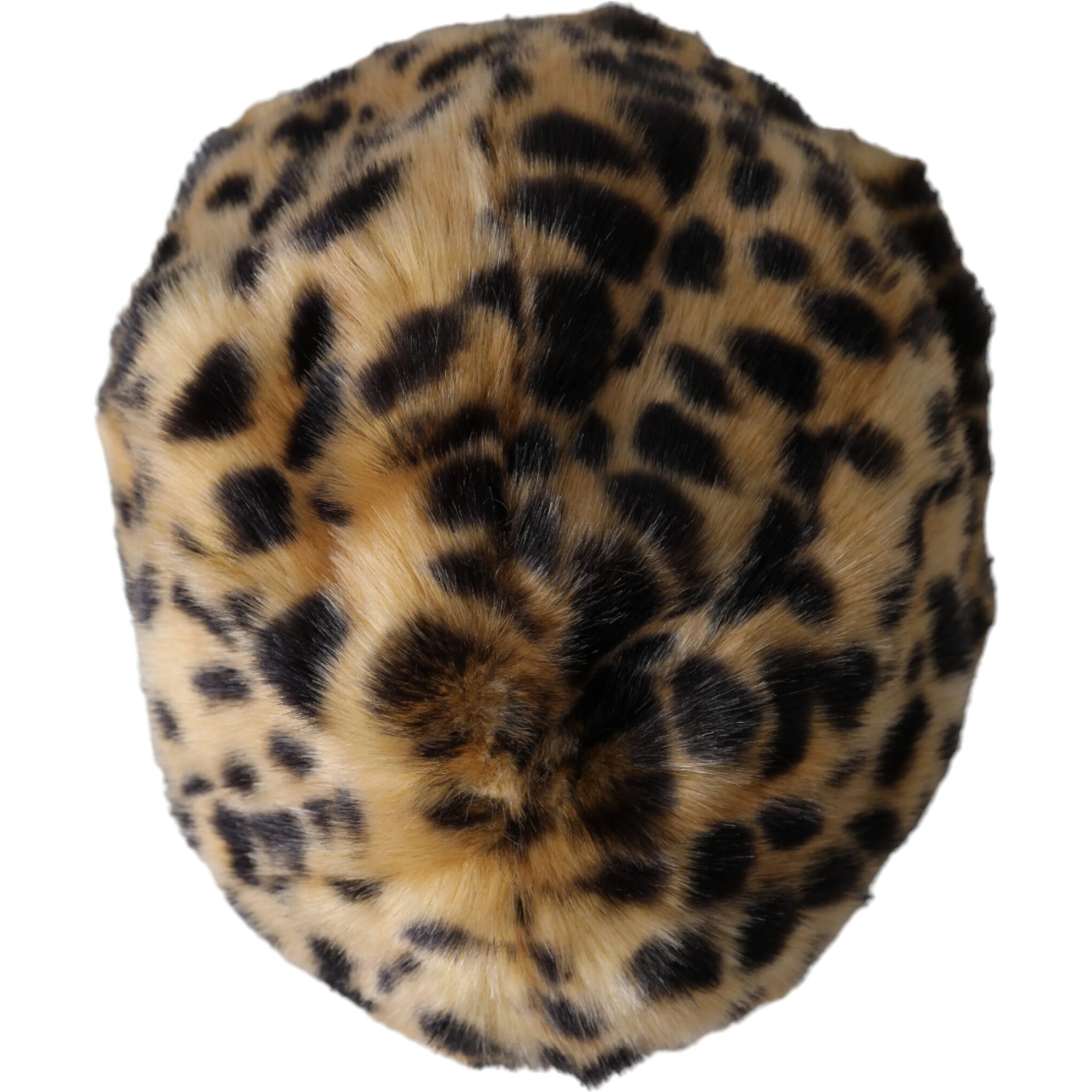 Brown Leopard Fur Women Bucket Hat