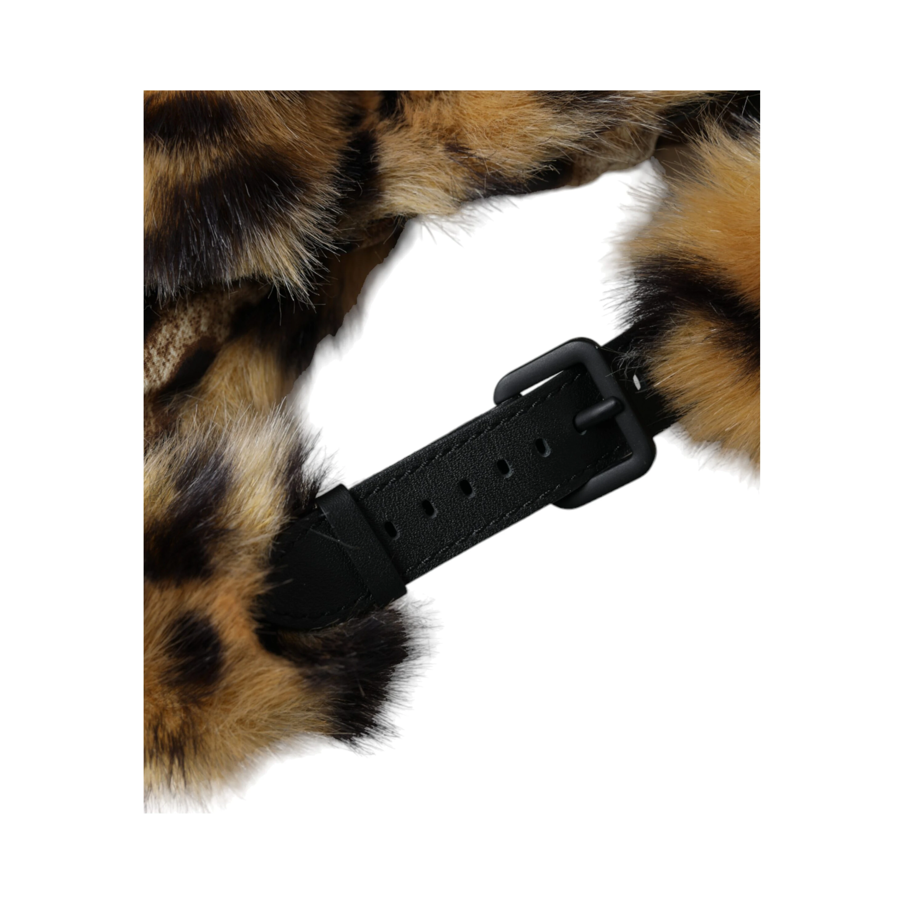 Brown Leopard Fur Women Bucket Hat