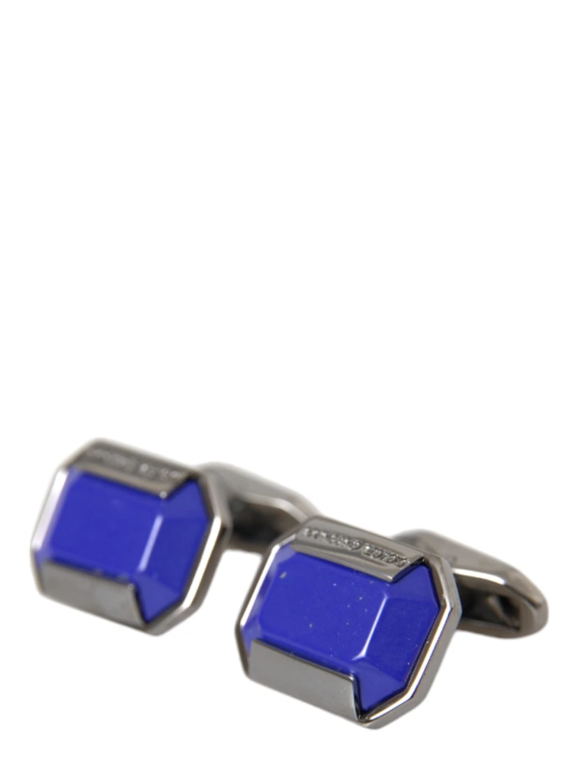 Silver Plated Brass Pin Crystal Cufflinks
