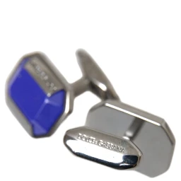 Silver Plated Brass Pin Crystal Cufflinks