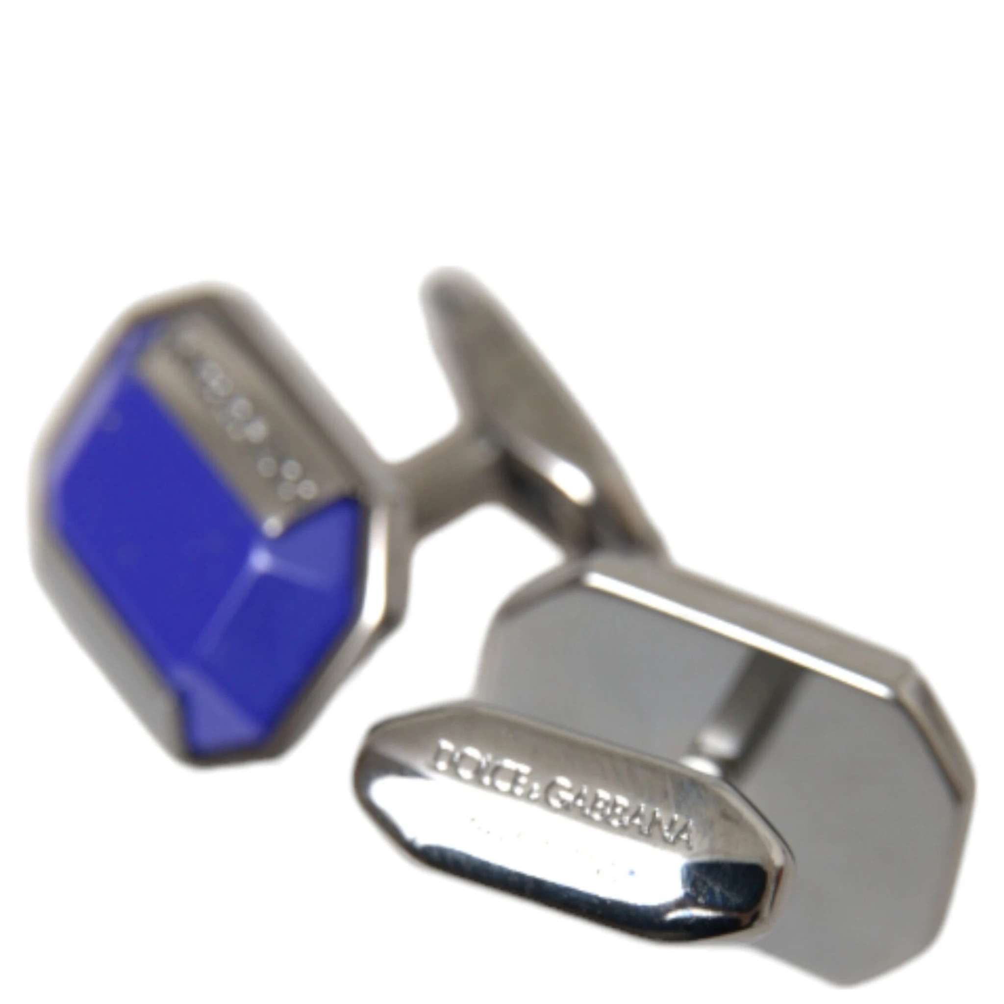 Silver Plated Brass Pin Crystal Cufflinks