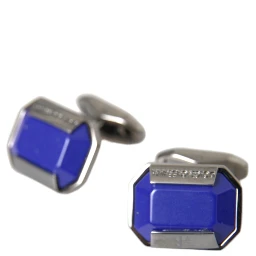 Silver Plated Brass Pin Crystal Cufflinks