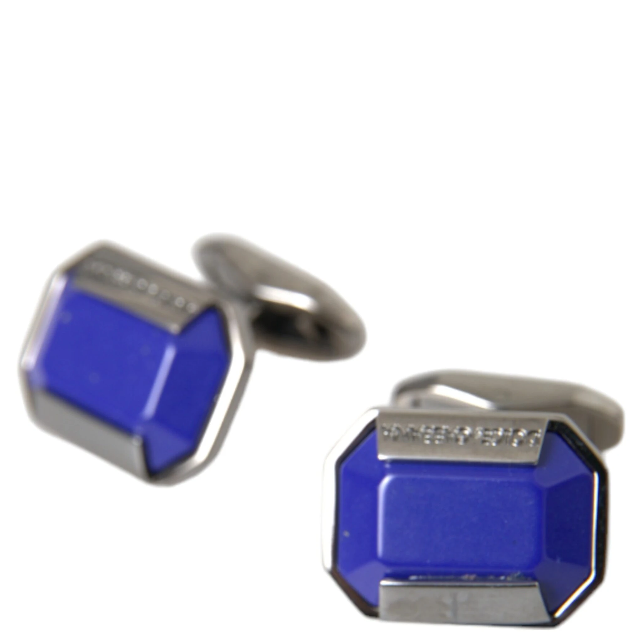 Silver Plated Brass Pin Crystal Cufflinks