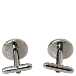 Silver Plated Brass Round Pin Men Cufflinks