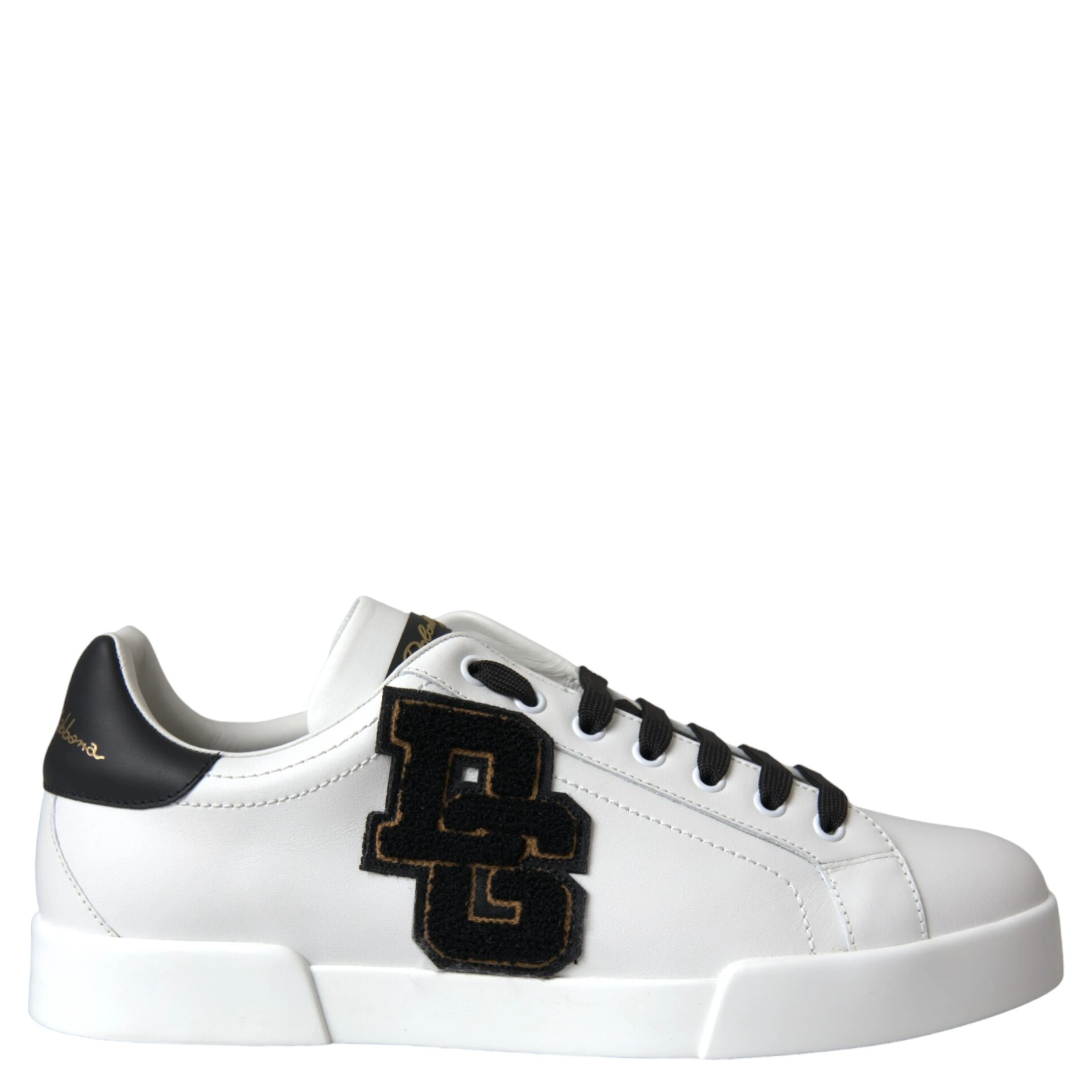 White Leather DG Logo Casual Low Top Sneakers Shoes