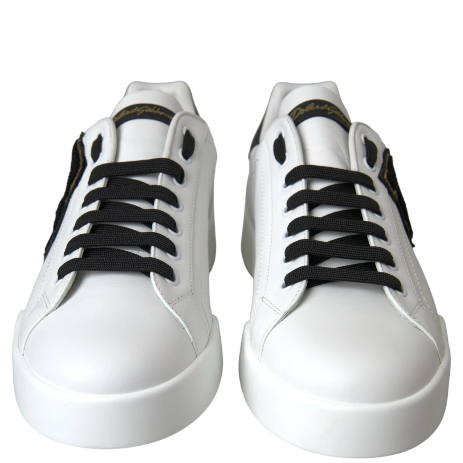 White Leather DG Logo Casual Low Top Sneakers Shoes