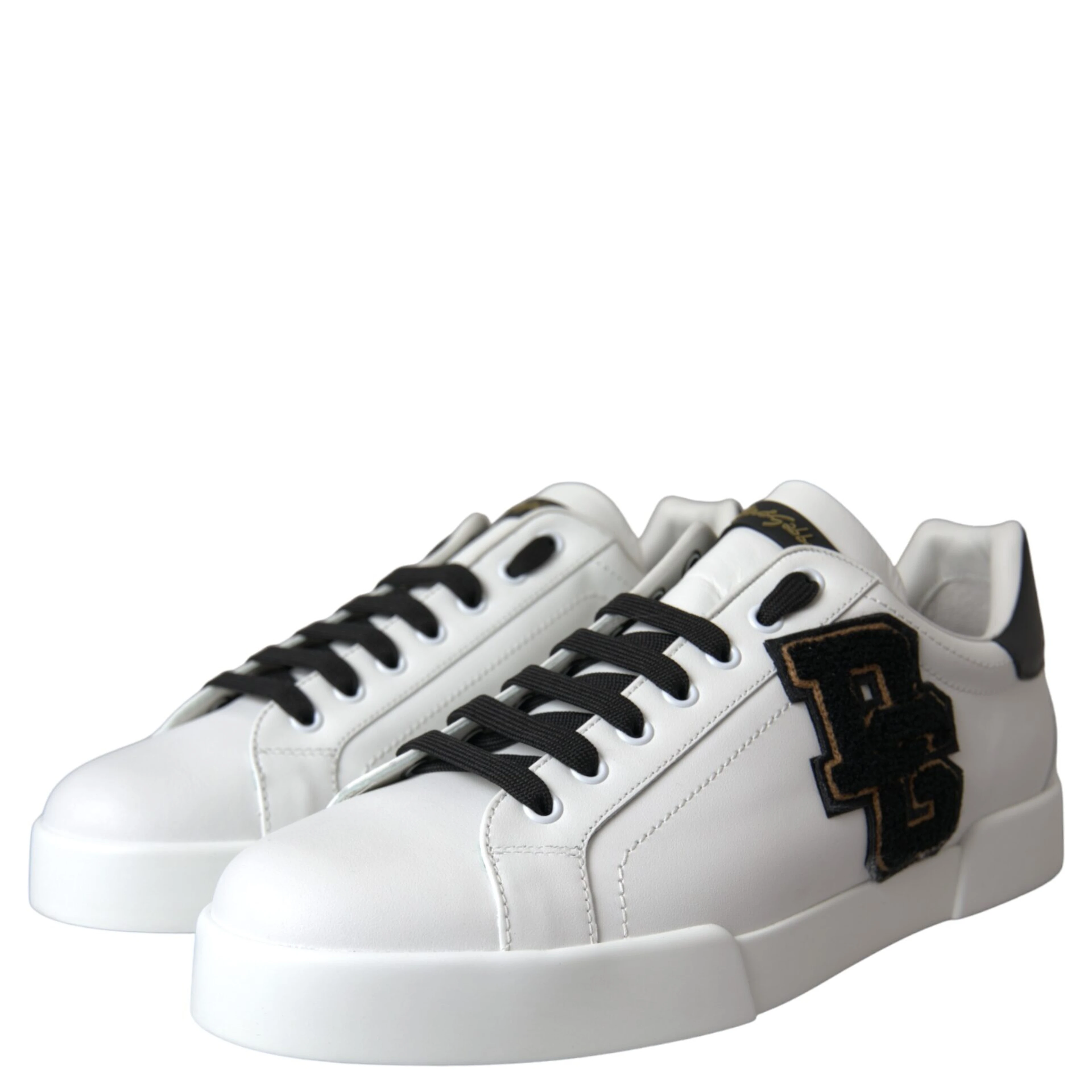 White Leather DG Logo Casual Low Top Sneakers Shoes