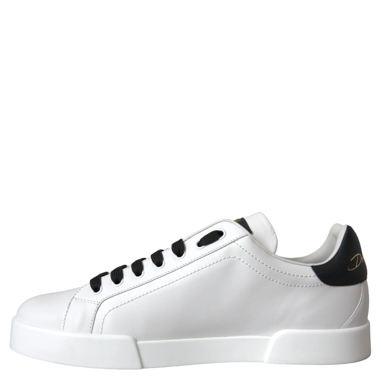 White Leather DG Logo Casual Low Top Sneakers Shoes