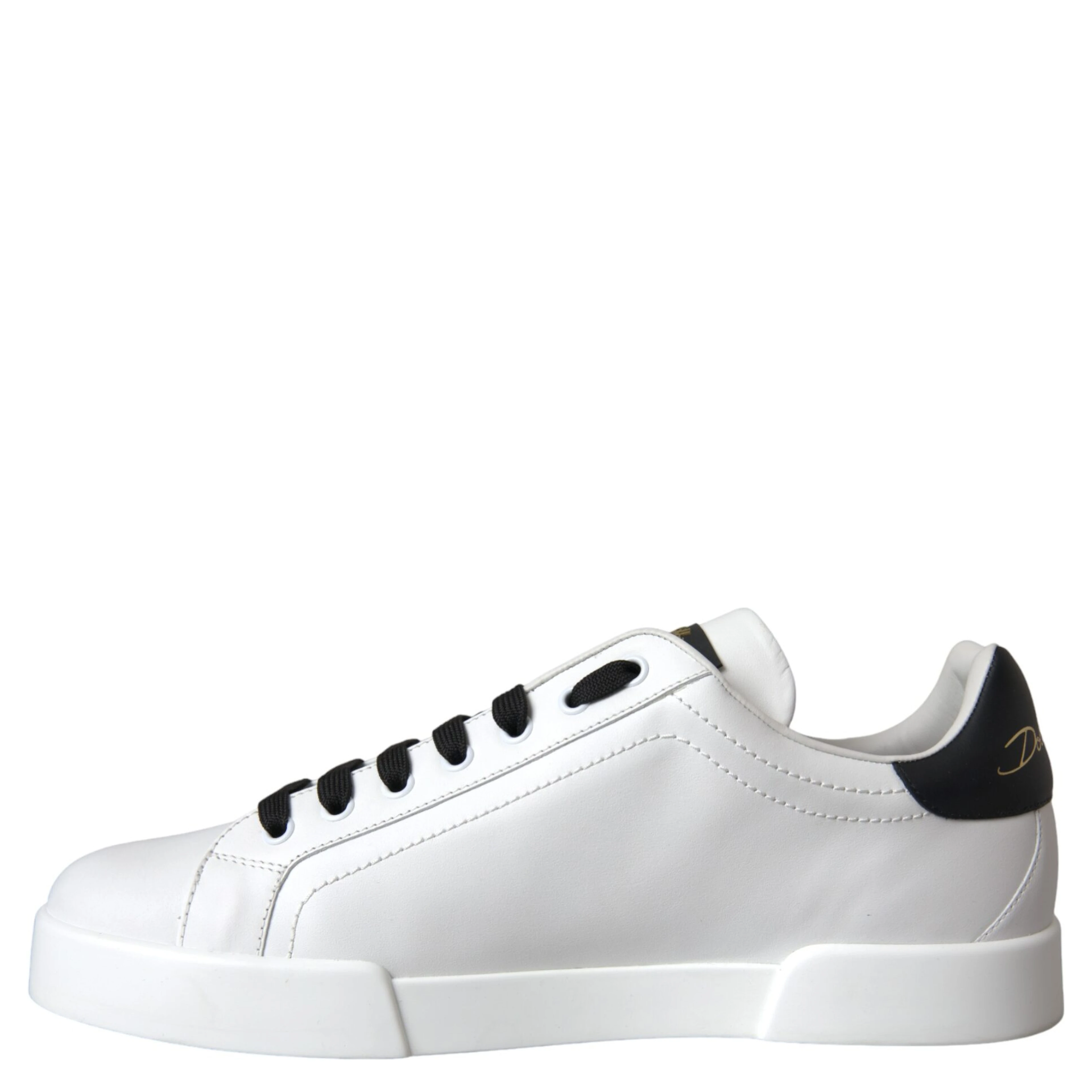 White Leather DG Logo Casual Low Top Sneakers Shoes