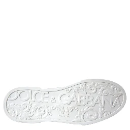 White Leather DG Logo Casual Low Top Sneakers Shoes