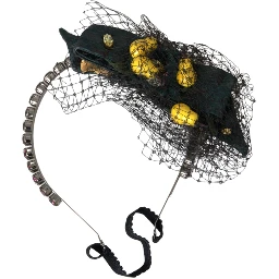 Black Lemons Sicily Purple Crystal Net Headband Diadem