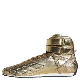 Gold Leather Sartoria High Top Sneakers Shoes