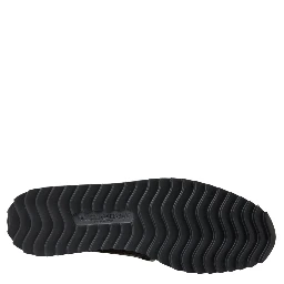 Black Woven Buffalo Leather Men Loafers Shoes
