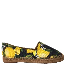 Multicolor Lemon Slip On Espadrilles Shoes