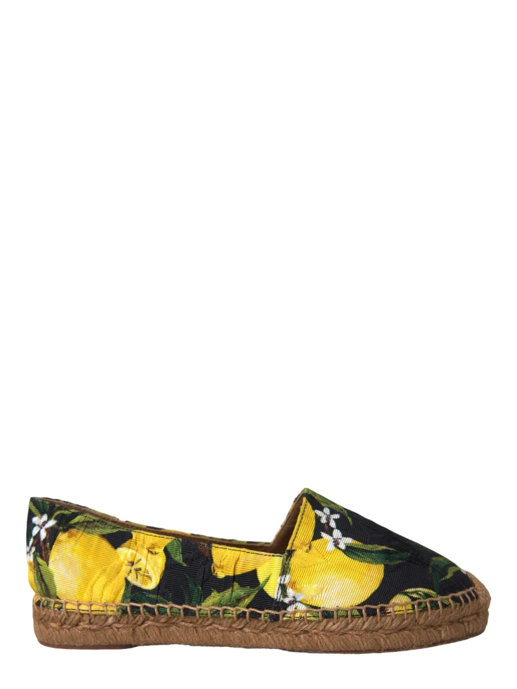 Multicolor Lemon Slip On Espadrilles Shoes