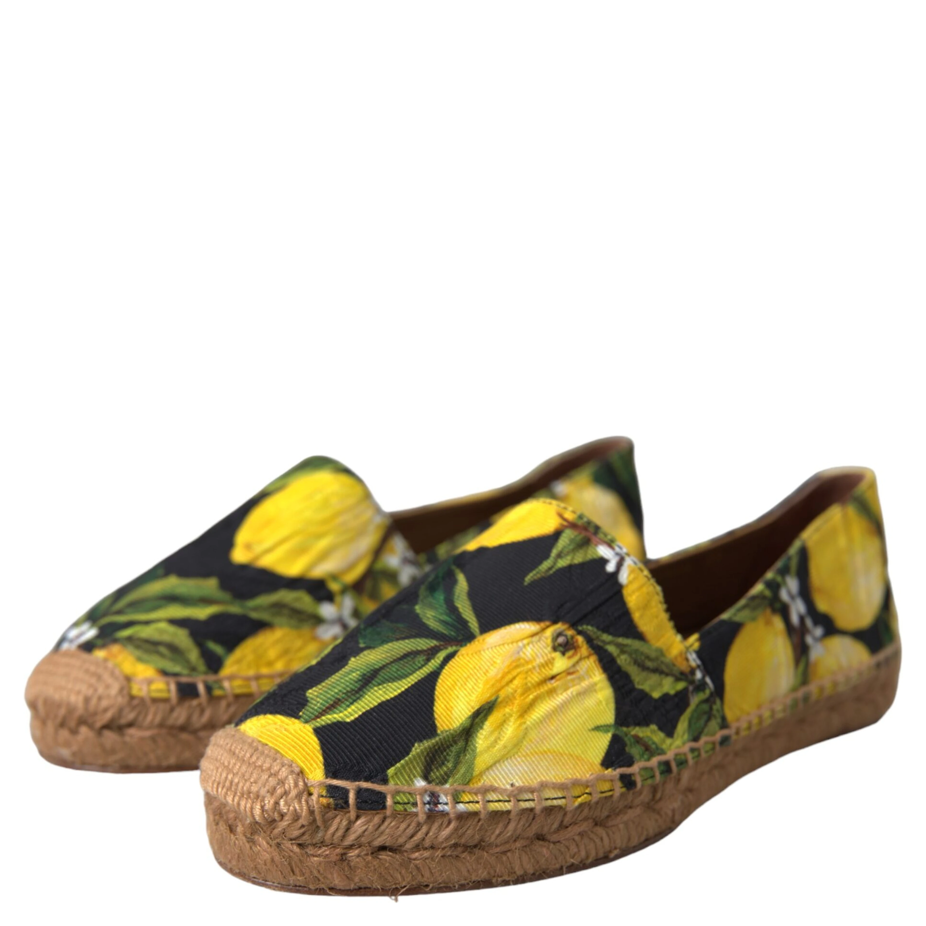 Multicolor Lemon Slip On Espadrilles Shoes