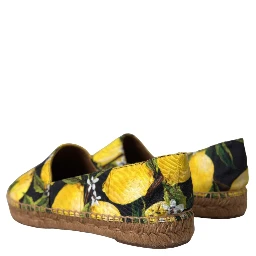 Multicolor Lemon Slip On Espadrilles Shoes