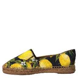 Multicolor Lemon Slip On Espadrilles Shoes