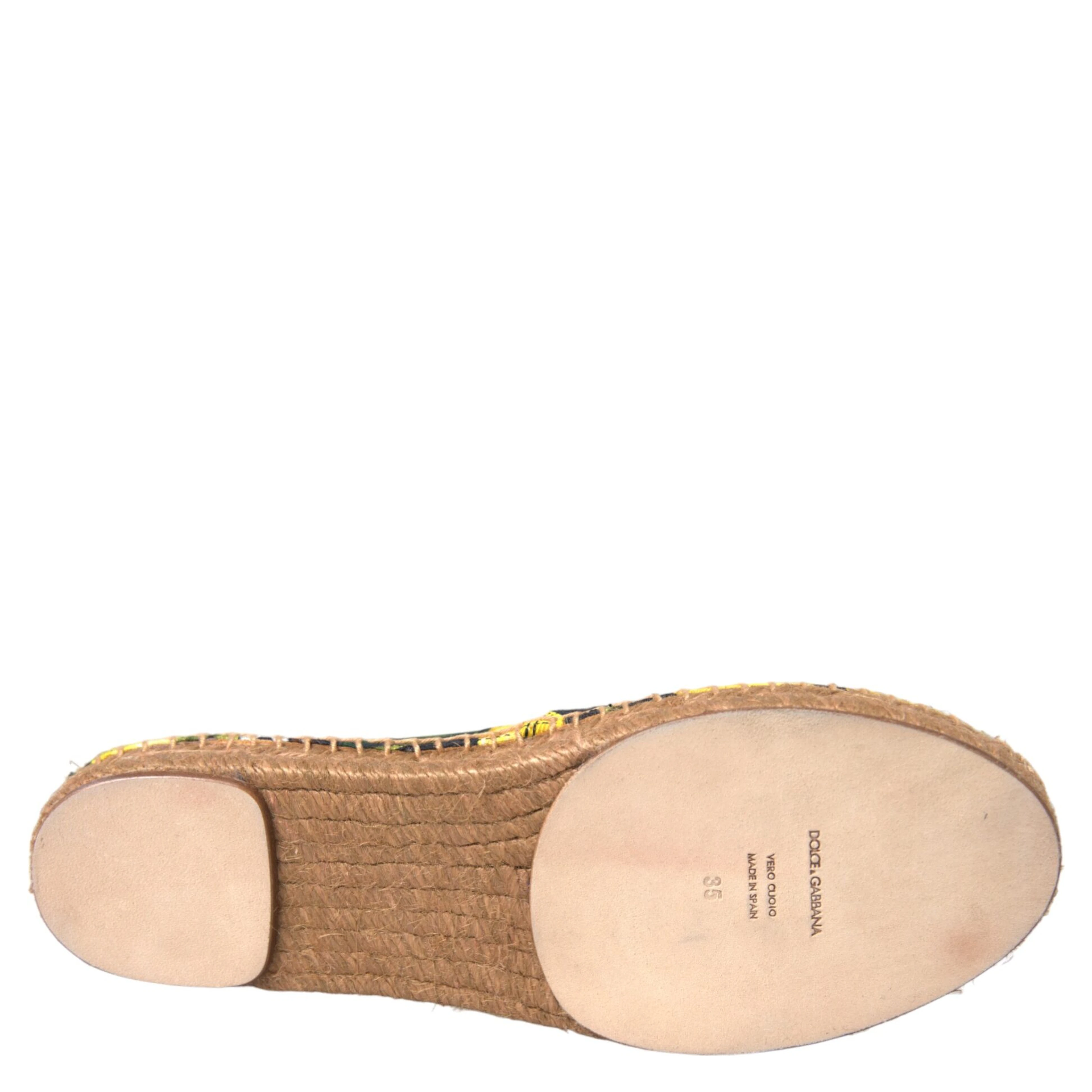 Multicolor Lemon Slip On Espadrilles Shoes