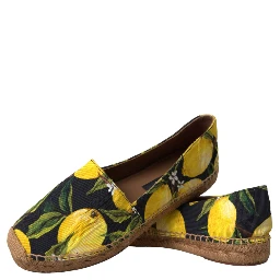 Multicolor Lemon Slip On Espadrilles Shoes