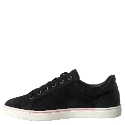 Black Suede Leather Men Low Top Sneakers Men Shoes