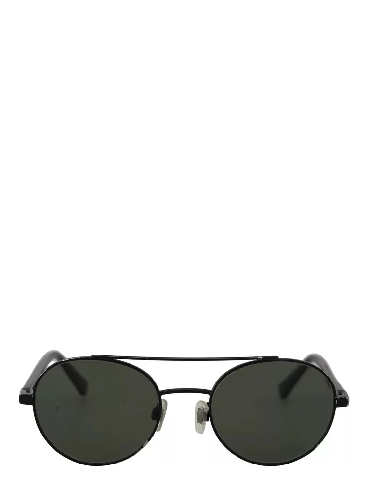 Matte Black Steel Frame Green Lens DG2245 Sunglasses