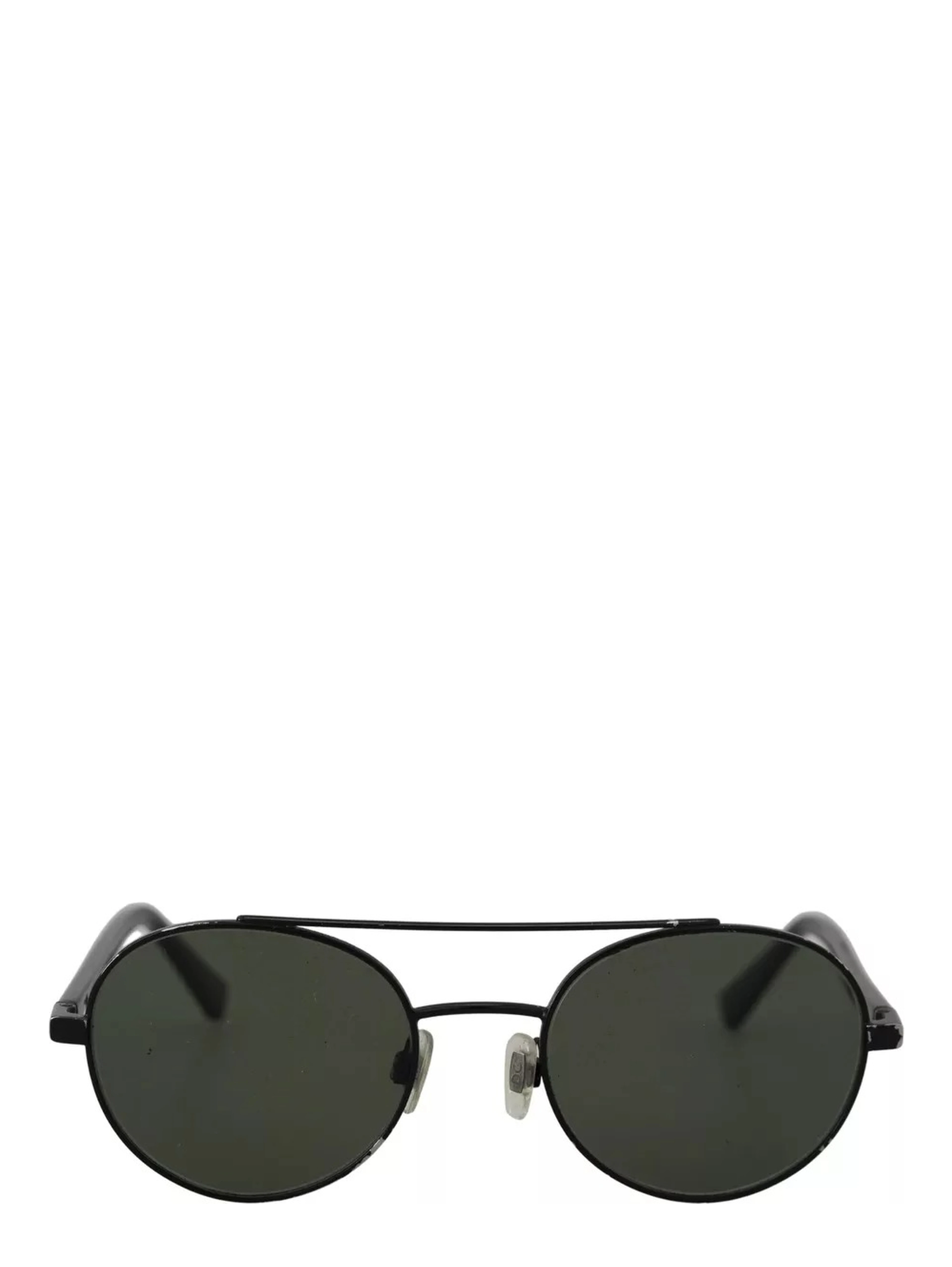 Matte Black Steel Frame Green Lens DG2245 Sunglasses