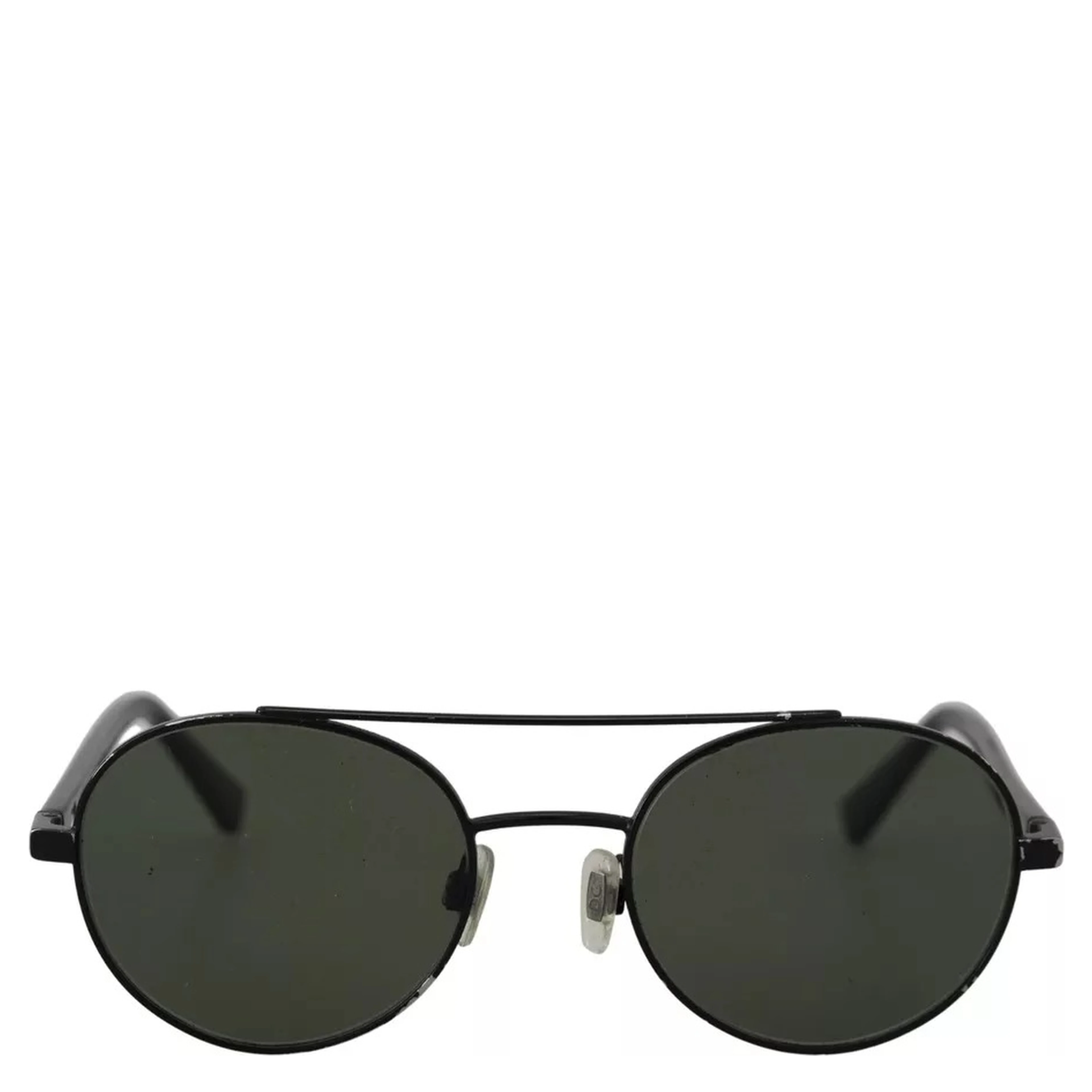 Matte Black Steel Frame Green Lens DG2245 Sunglasses