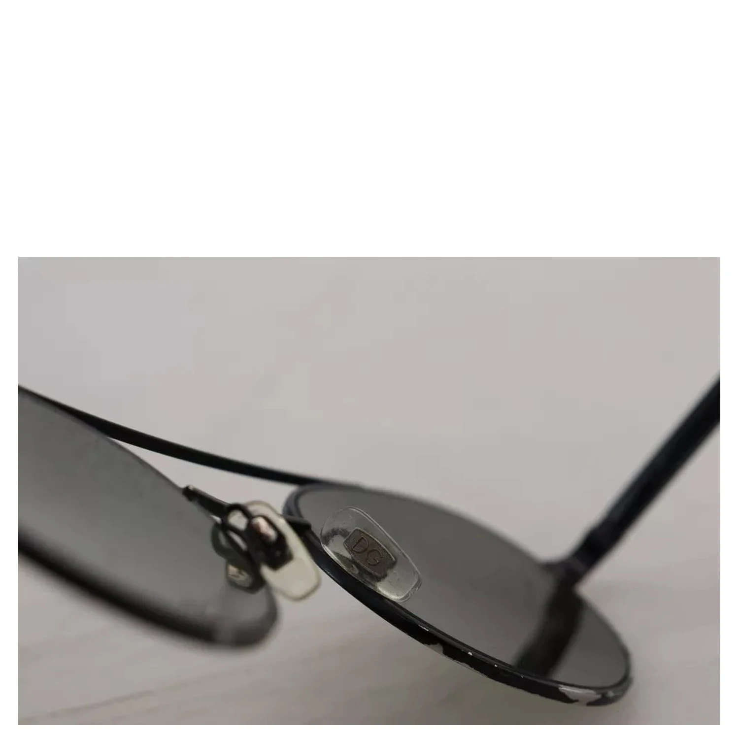 Matte Black Steel Frame Green Lens DG2245 Sunglasses