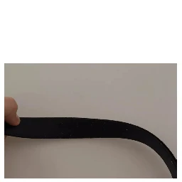 Black Velvet Silver Tone Metal Buckle Belt