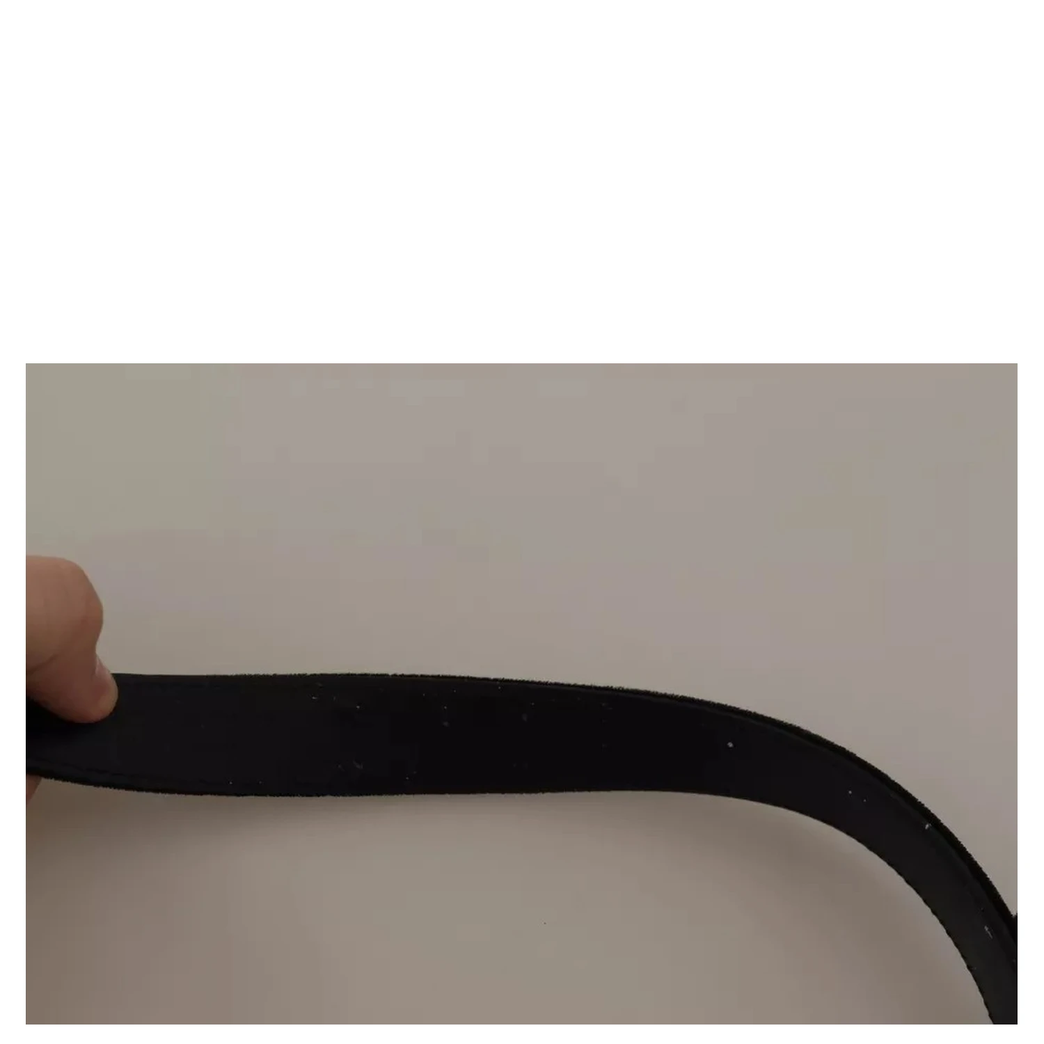 Black Velvet Silver Tone Metal Buckle Belt