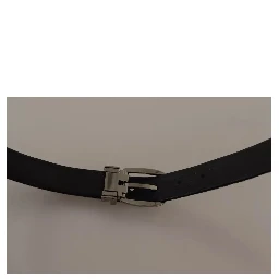Black Velvet Silver Tone Metal Buckle Belt
