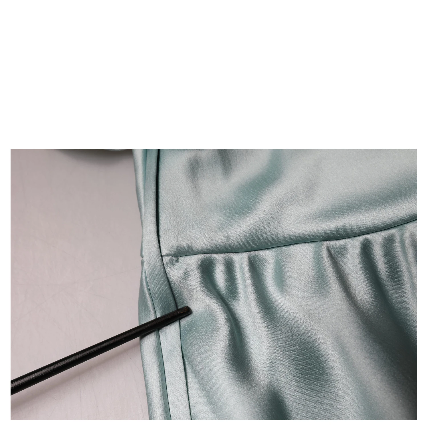 Mint Green Silk Fit Cut One Shoulder Dress