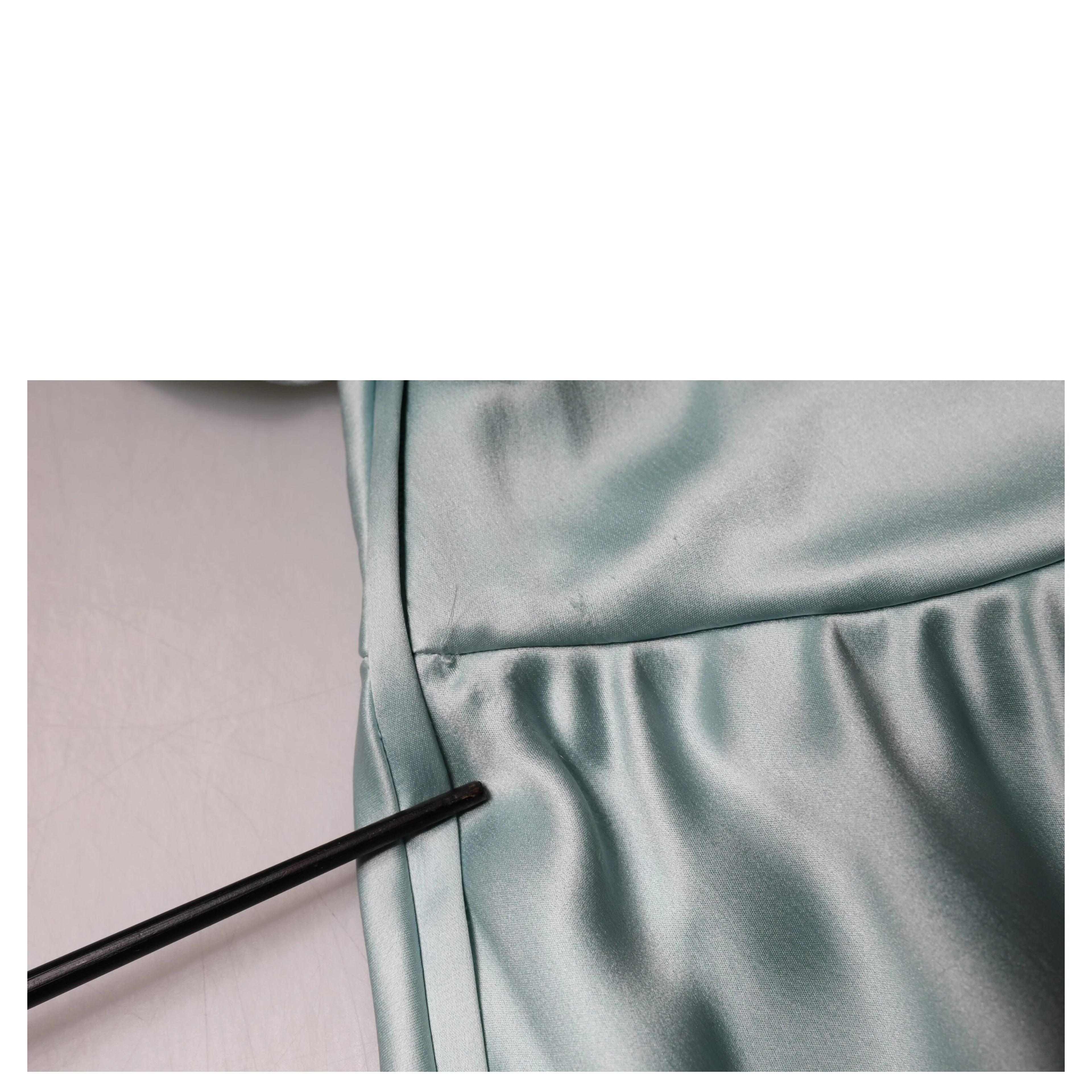Mint Green Silk Fit Cut One Shoulder Dress