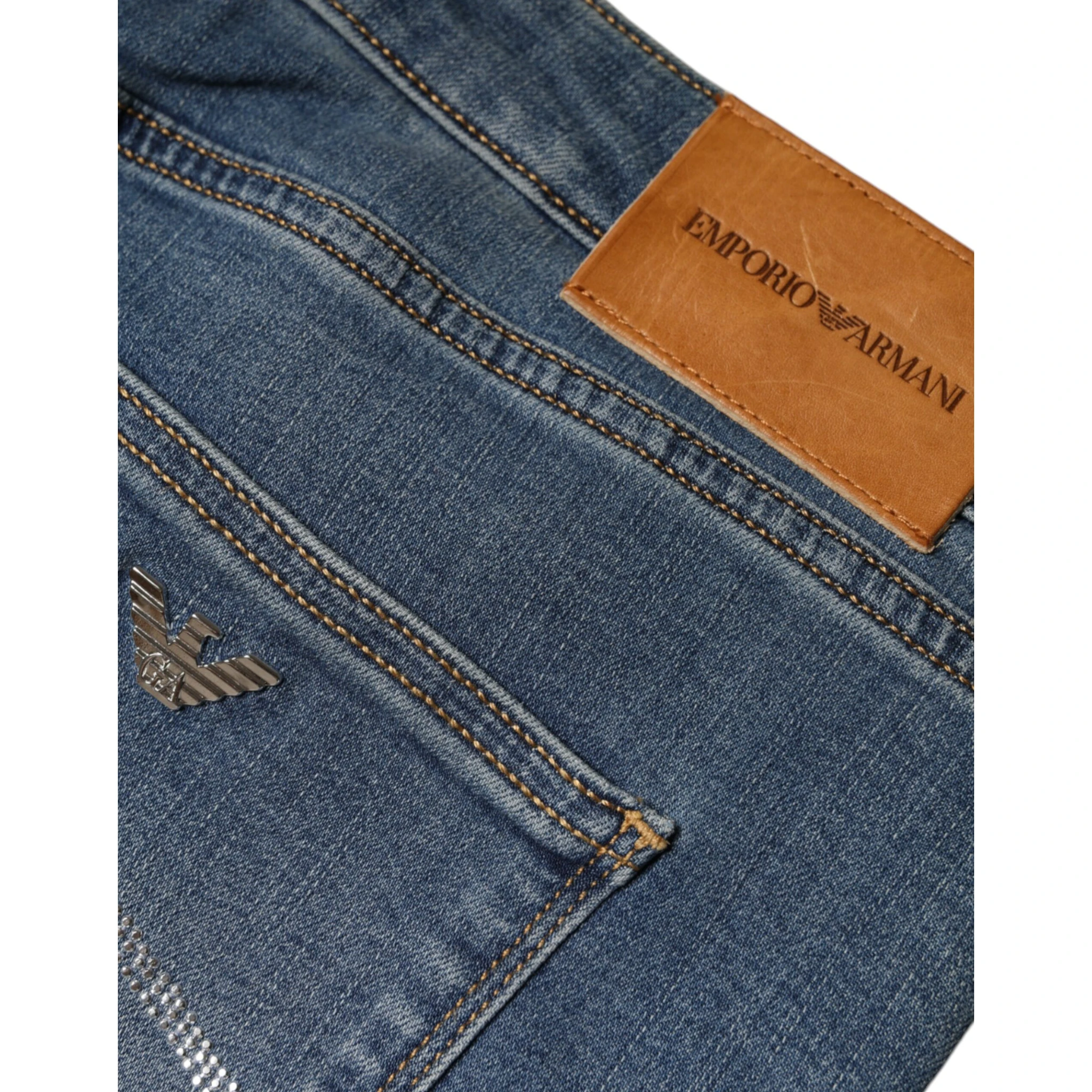 Blue Washed High Waisted Skinny Women Denim Jeans