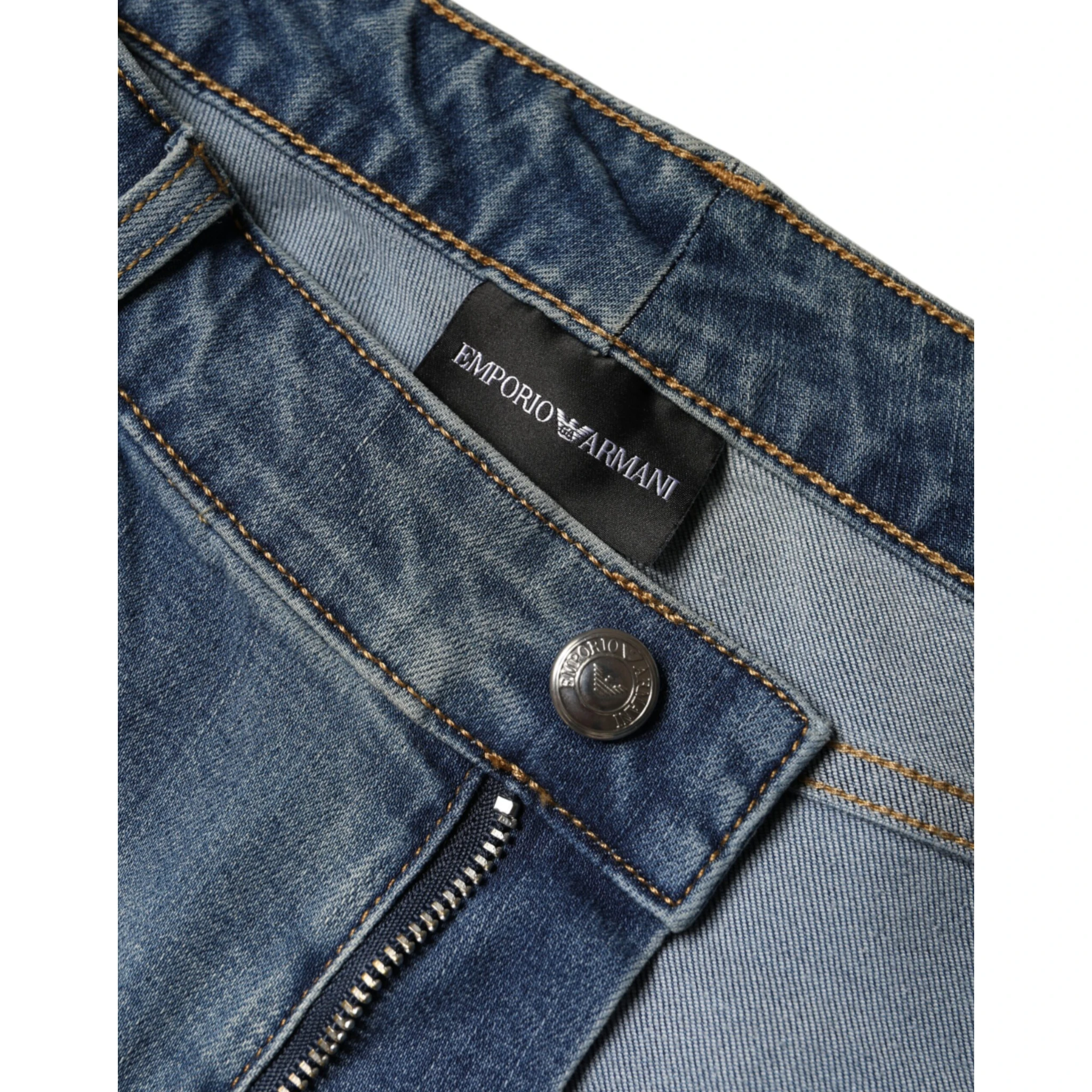 Blue Washed High Waisted Skinny Women Denim Jeans