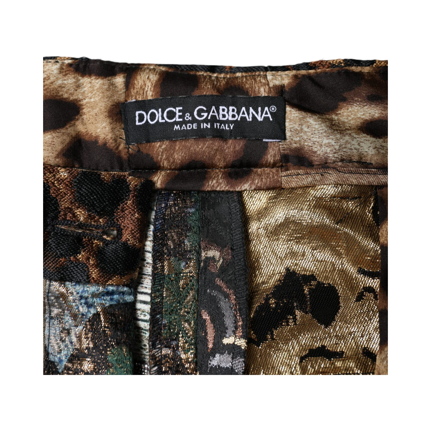 Multicolor Patchwork Jacquard High Waist Pants