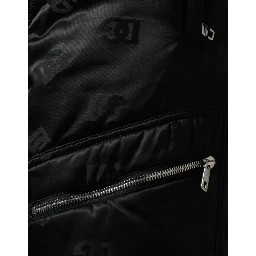 Black Quilted High Waist Women Wide Leg Pants