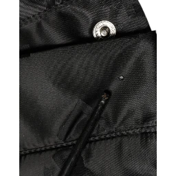 Black Quilted High Waist Women Wide Leg Pants