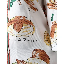 Multicolor Bread Print Collared Blouse Top