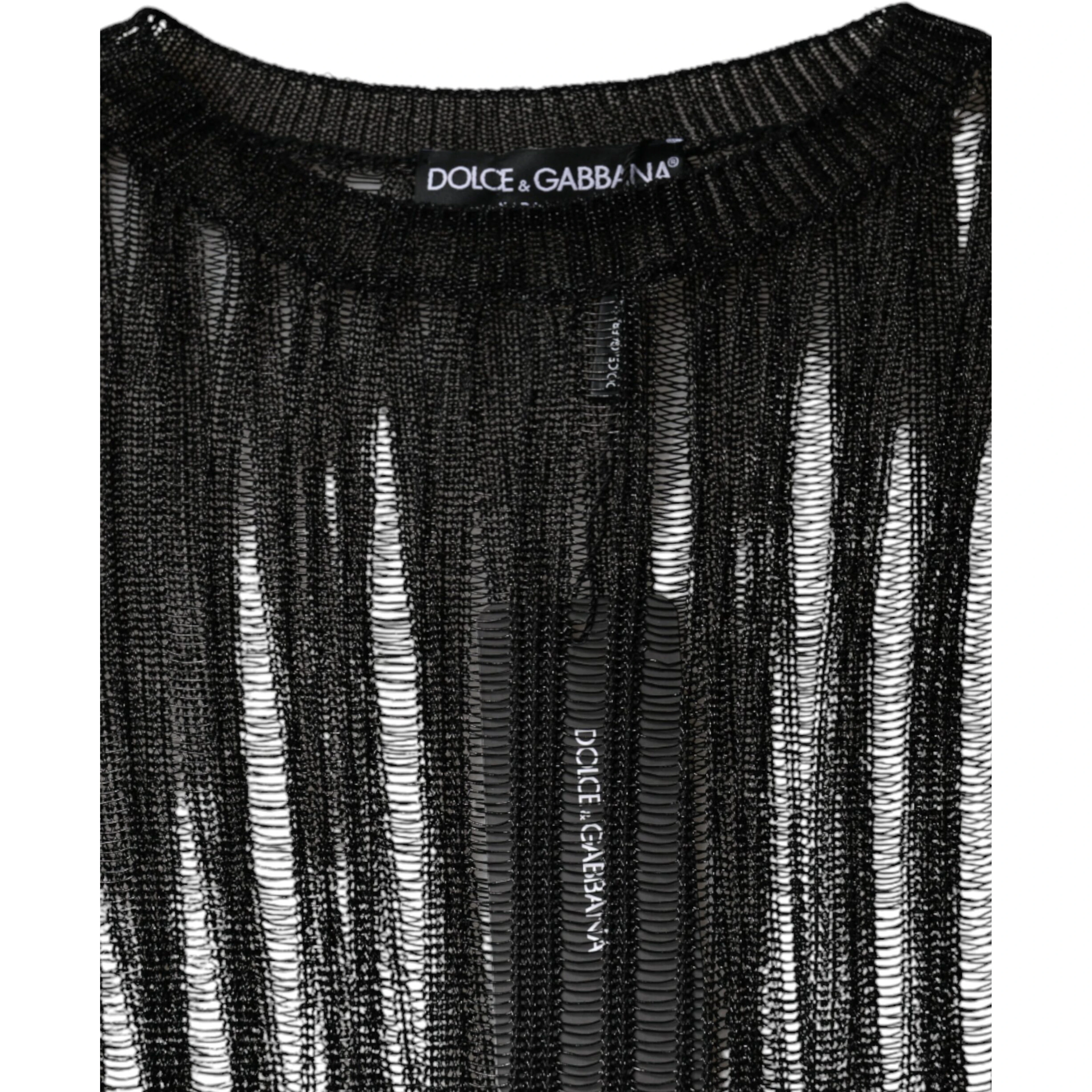 Black Stripe See Through Long Sleeves Top