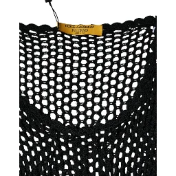 Black Mesh See Through Sleeveless Tank Top