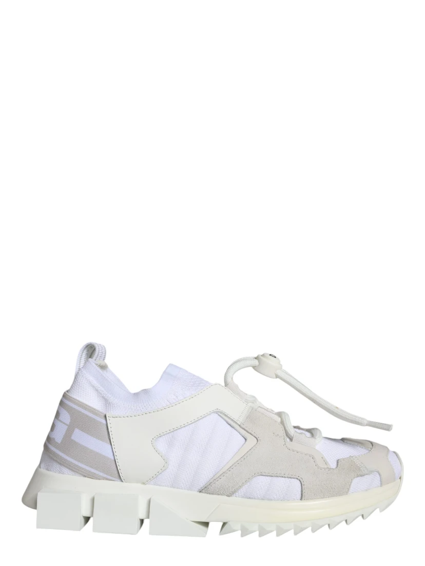 White Mesh Sorrento Trekking Sneakers Shoes