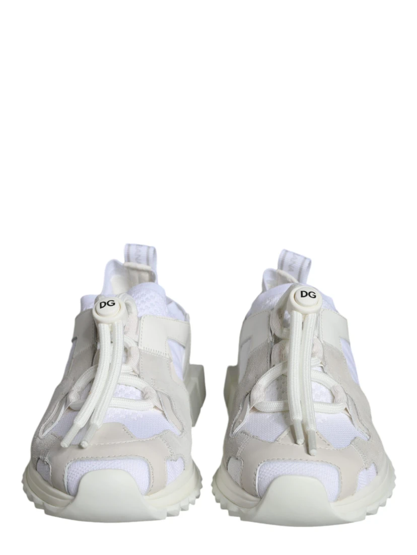 White Mesh Sorrento Trekking Sneakers Shoes