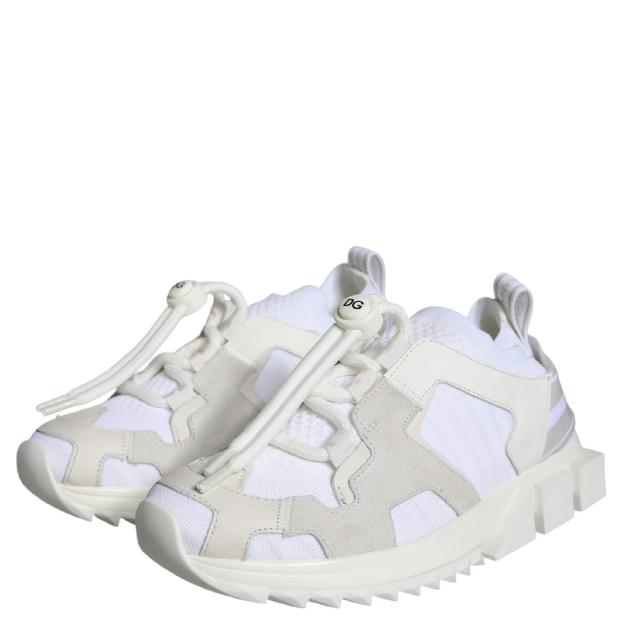 White Mesh Sorrento Trekking Sneakers Shoes