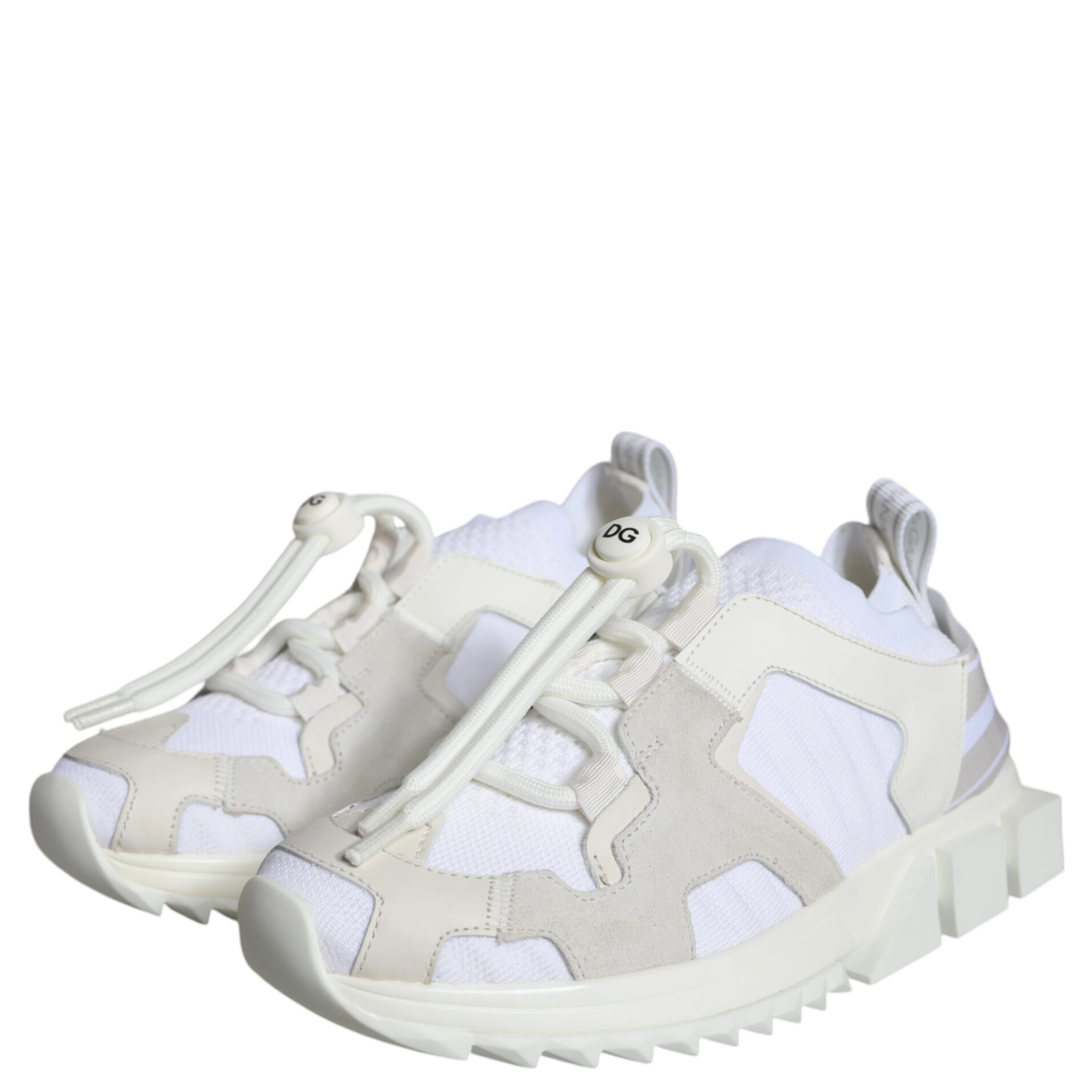 White Mesh Sorrento Trekking Sneakers Shoes