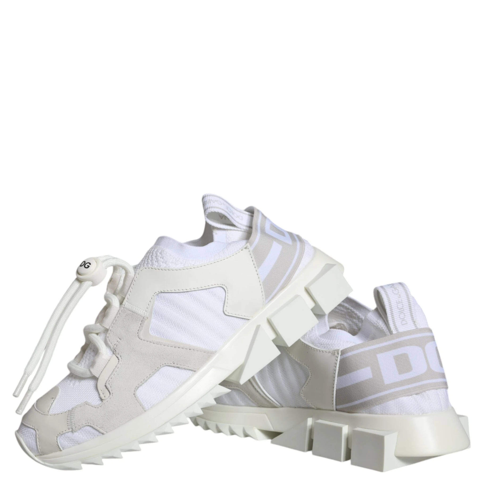White Mesh Sorrento Trekking Sneakers Shoes